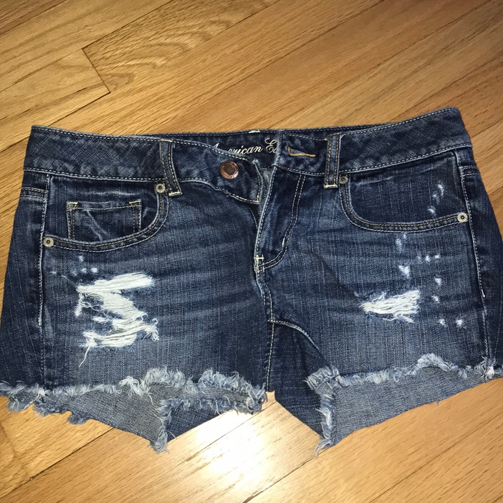 AEO Ripped Jean Shorts